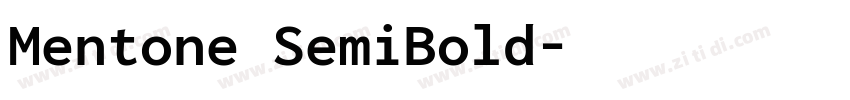 Mentone SemiBold字体转换